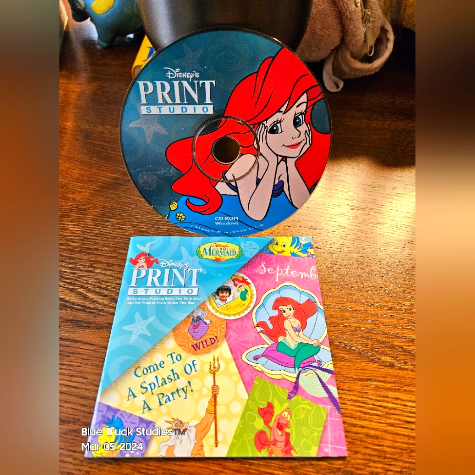 Disney Video Games & Consoles | Disney The Little Mermaid Print Studio Pc Cd-Rom Windows 95 Vintage | Color: Red | Size: Os