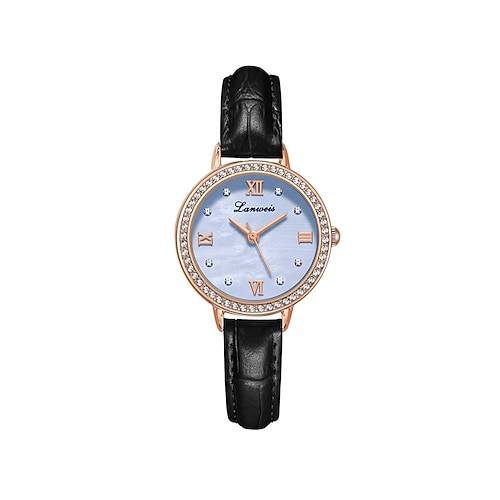 Montre femme élégante et tendance, cadran à motif nacre, étanche IPX7, pour loisirs et sport, avec coffret.
