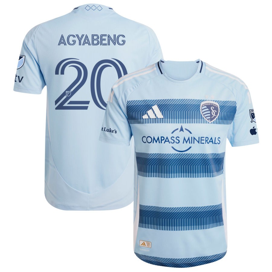 Agyabeng Kwaku Men's adidas Light Blue Sporting Kansas City 2025 One KC On-Field Authentic Custom Jersey