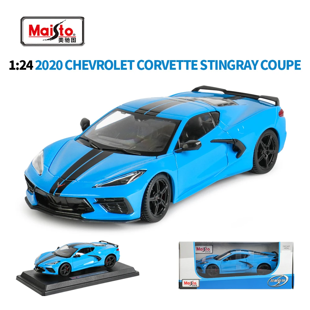 Maisto 1:24 2020 Corvette Stingray Coupe Statische Druckgussfahrzeuge zum Sammeln, Modellauto, Spielzeug Image