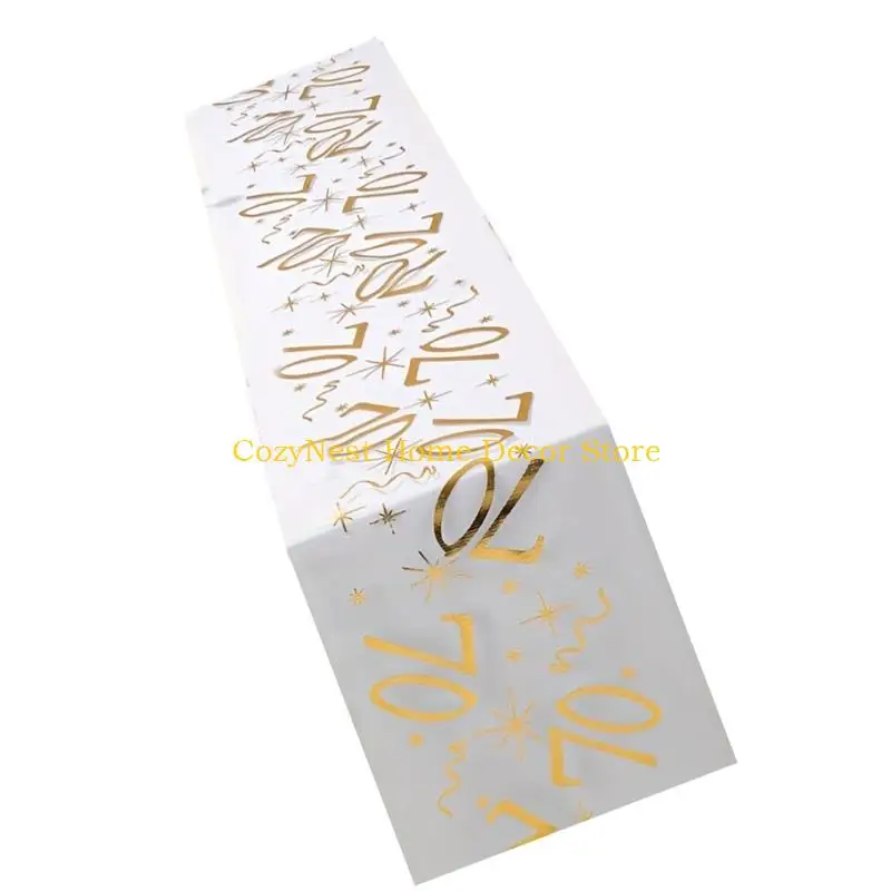 92mf Vielseitigkeit goldener Tisch Drape Cuttable Länge Partyfeier Dekoration Image