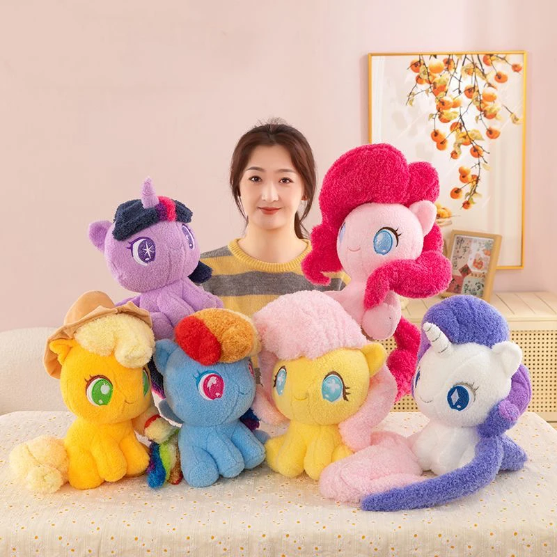 35 cm My Little Pony Einhörner Plüschpuppe Niedliche Q-Version Stofftierkissen Stofftier Geschenk für Kinder Geburtstag Weihnachtsgeschenk