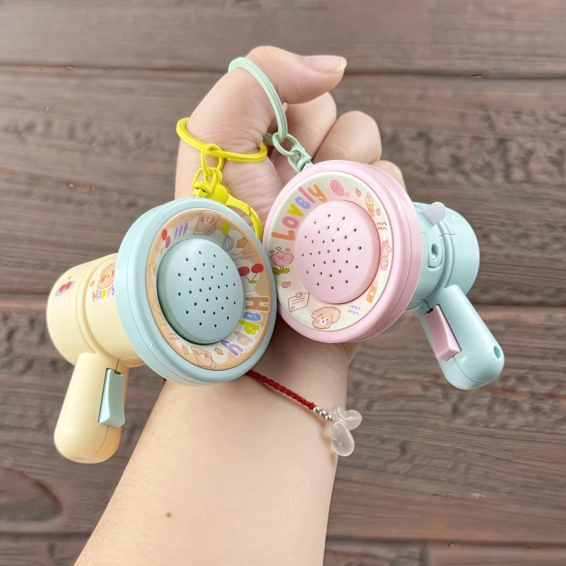 Cartoon Lautsprecher Schlüsselanhänger Aufnahme Mini Lautsprecher Mädchen Tasche Anhänger Mode Schlüsselanhänger für Frauen Geschenk Image