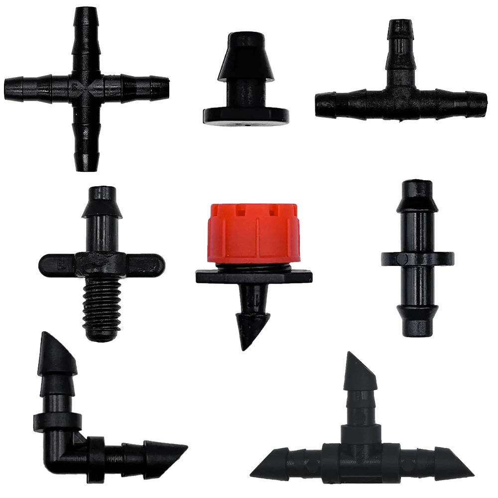 50 Stück Widerhakenverbinder, Bewässerungsarmaturen, Tropfbewässerung, Widerhakenverbinder, 4/7 mm Schlaucharmaturen für Blumentopf, Garten, Rasen Image