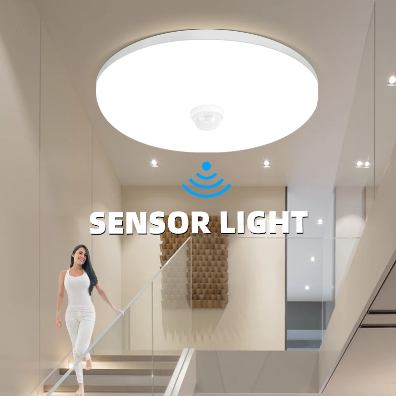 LED-Decken leuchte mit Bewegungs sensor Licht 110V 220V moderne Nachtlichter für Eingangs balkon Smart Decken leuchte Glanz
