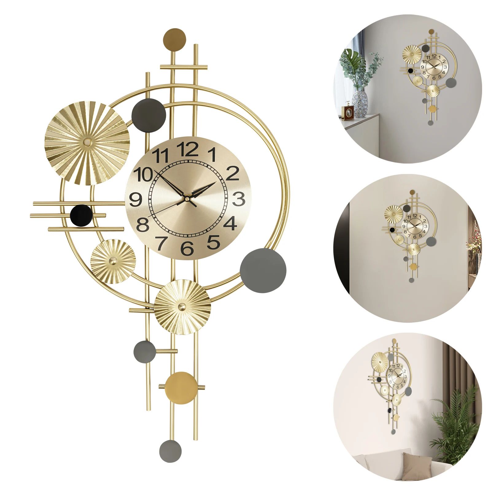Modern Silent Decorative Iron Wall Clock For Living Room Modern Silent Decorative Iron Wall Clock For Living Room