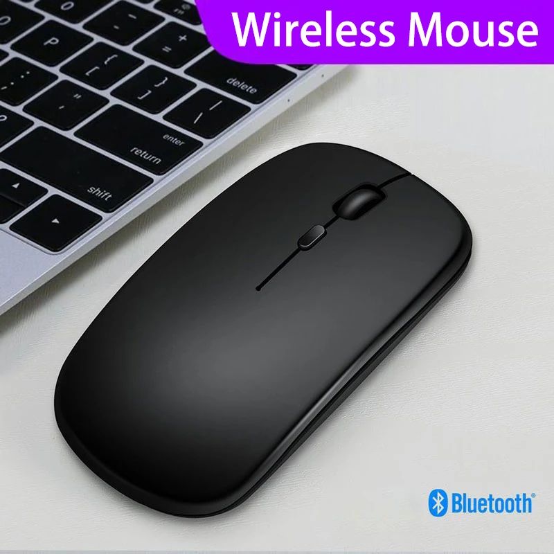 Silent Bluetooth Wireless Mouse Slim Rechargeable Wireless Mouse For Laptop, IPad & Tablet pink