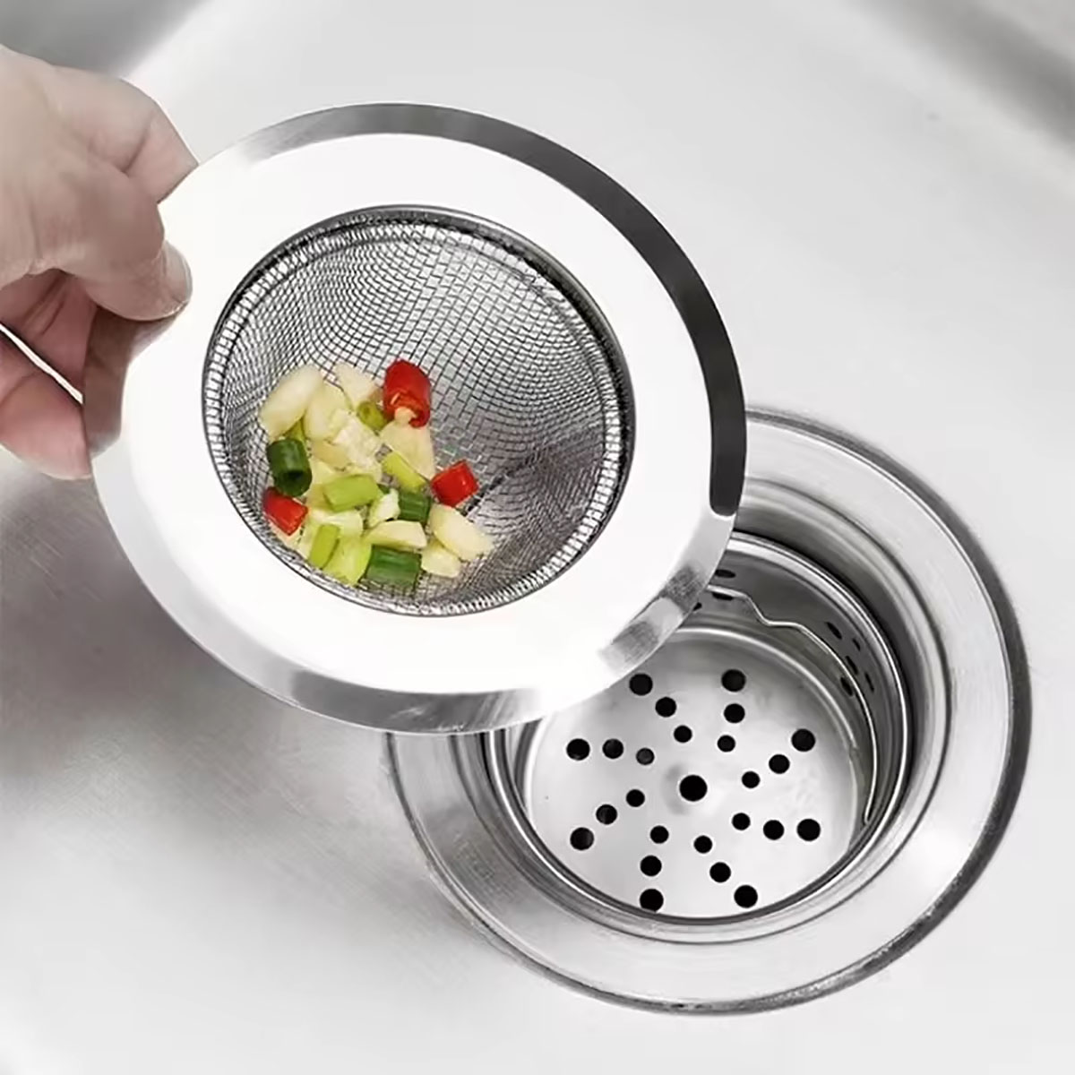 Stainless Steel Kitchen Sink Strainer, Anti Blocking Hair Drain Funnel For Dishwasher Basin Floor Sewer Stainless Steel Kitchen Sink Strainer, Anti Blocking Hair Drain Funnel For Dishwasher Basin Floor Sewer