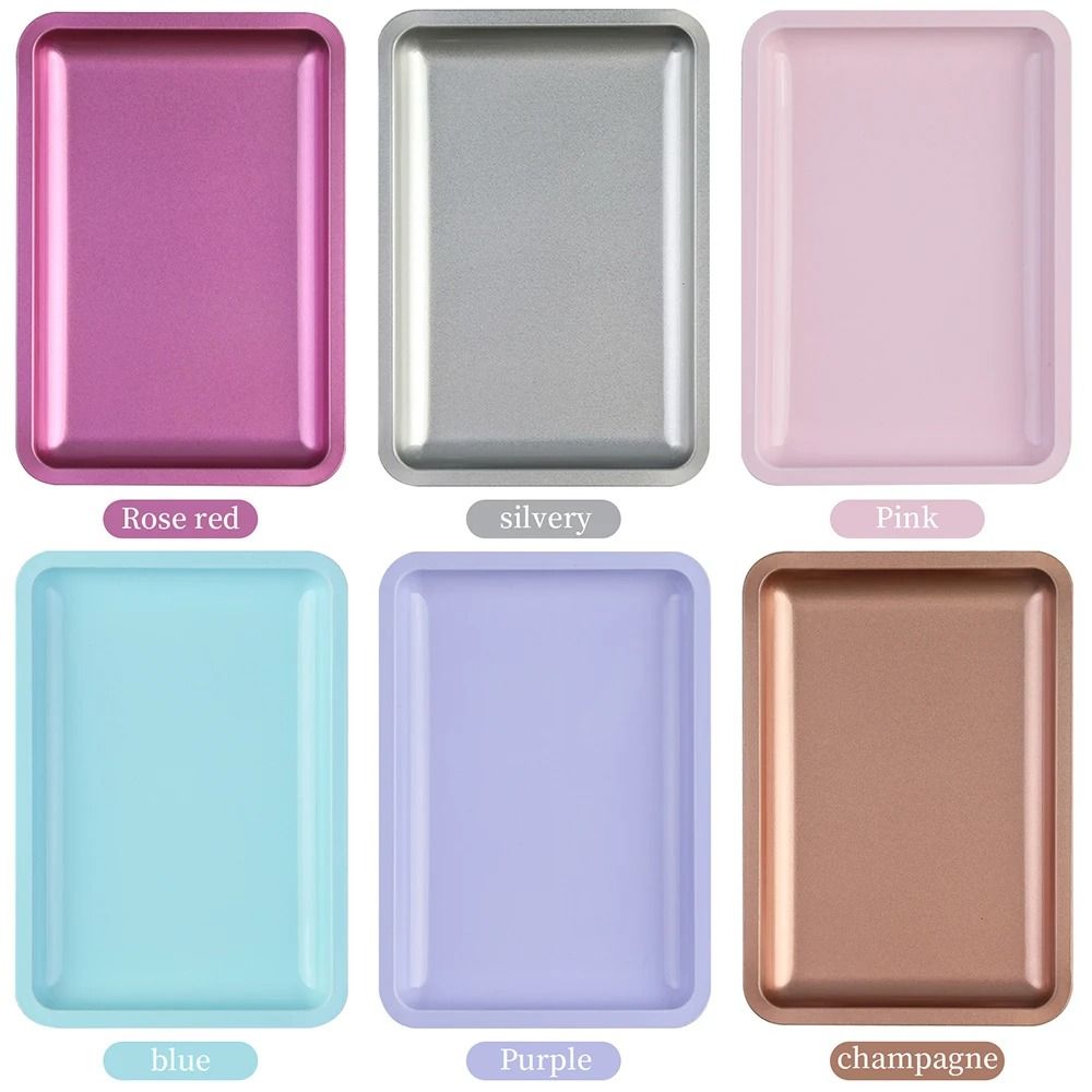 ProShine Stainless Steel Nail Art Tool Tray Organizer blue