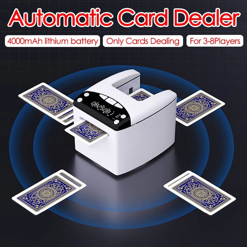 Rechargeable 4000mAh Electric Automatic Card Dealer Machine With Adjustable Speed And Distance For Poker Rechargeable 4000mAh Electric Automatic Card Dealer Machine With Adjustable Speed And Distance For Poker