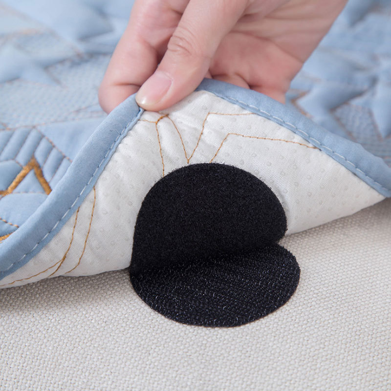 Bed Sheet Mattress Holder, Sofa Cushion, Blankets Fixing, Slip resistant Universal Patch black round