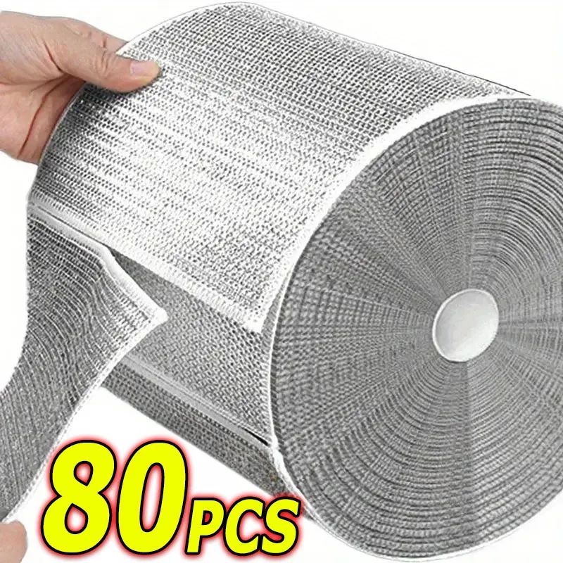 Double Sided Thickened Steel Wire Magic Cleaning Cloth single Layer 30pcs