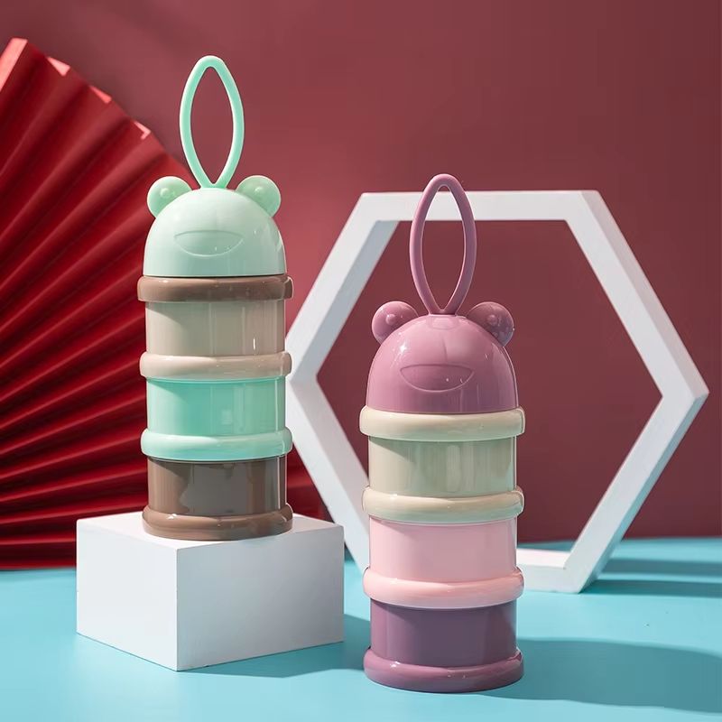 Travel Ready 3 Tier Milk Powder And Snack Portion Box mint