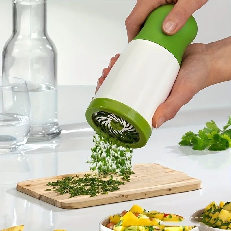 Stainless Steel Manual Herb Grinder Multi Blade Parsley, Cilantro & Chili Mincer grinder