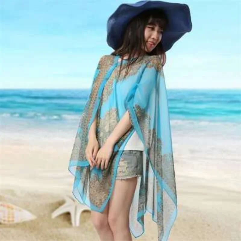 Breezy Sunshield Beach Cover Up Cardigan Womens Beach Cover Up, Sun Protection Cardigan, Lightweight Chiffon Kimono yl