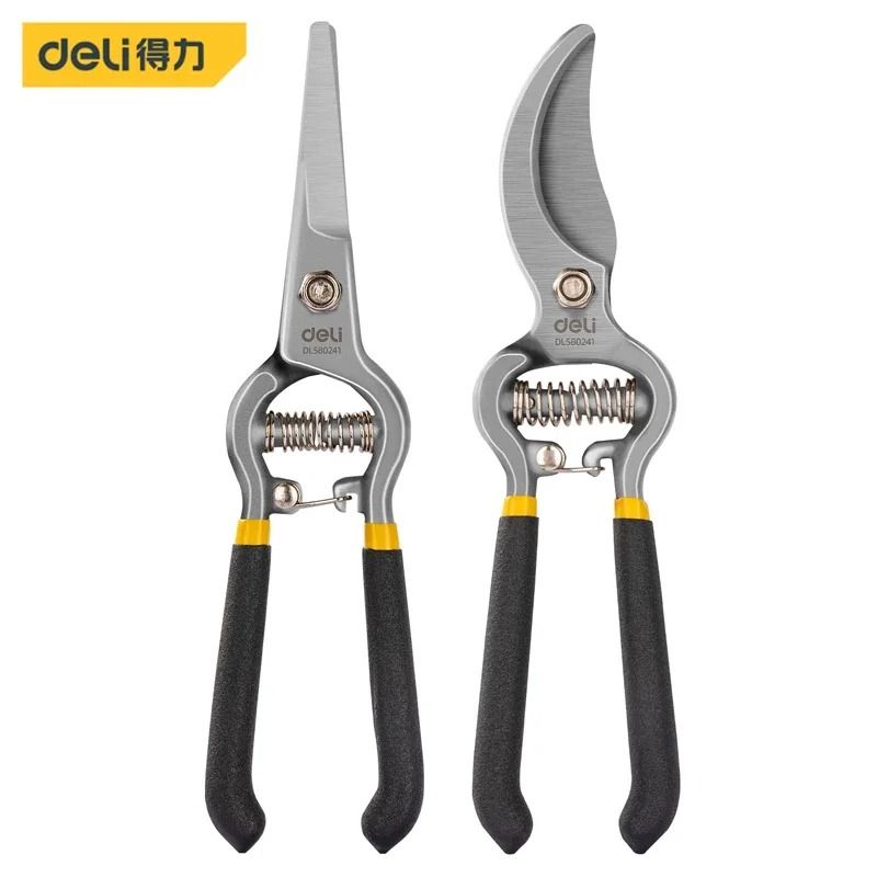 Deli 2 Piece Gardening Scissors Set 8.5" Professional Labor Saving Pruner & Bonsai Secateurs Deli 2 Piece Gardening Scissors Set 8.5" Professional Labor Saving Pruner & Bonsai Secateurs