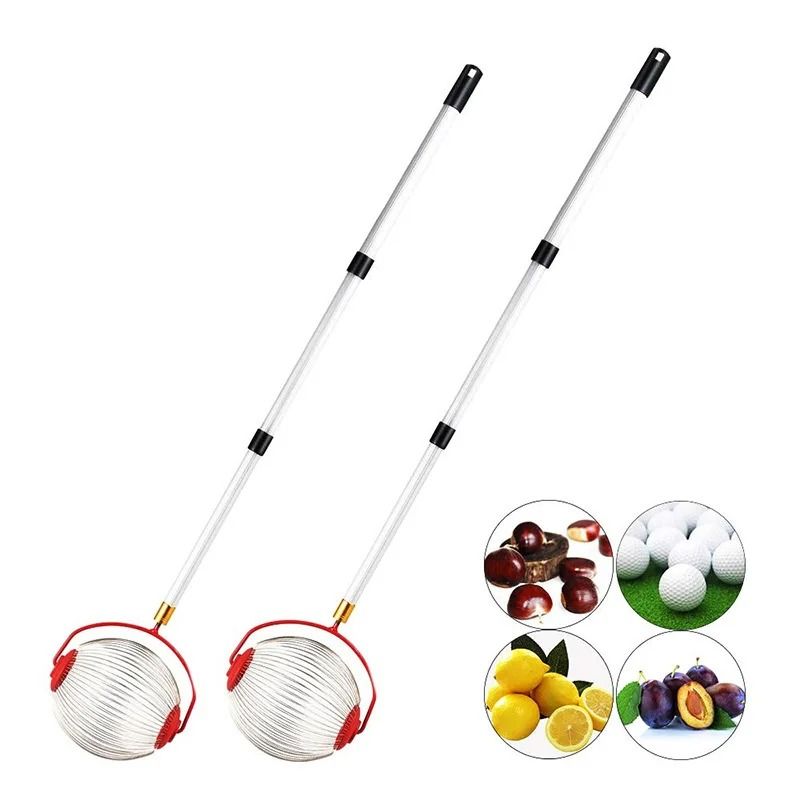 Rolling Nut Gatherer & Ball Collector Adjustable Lightweight Outdoor Manual Tool For Walnuts, Pecans, And Golf Balls small Size With Bag