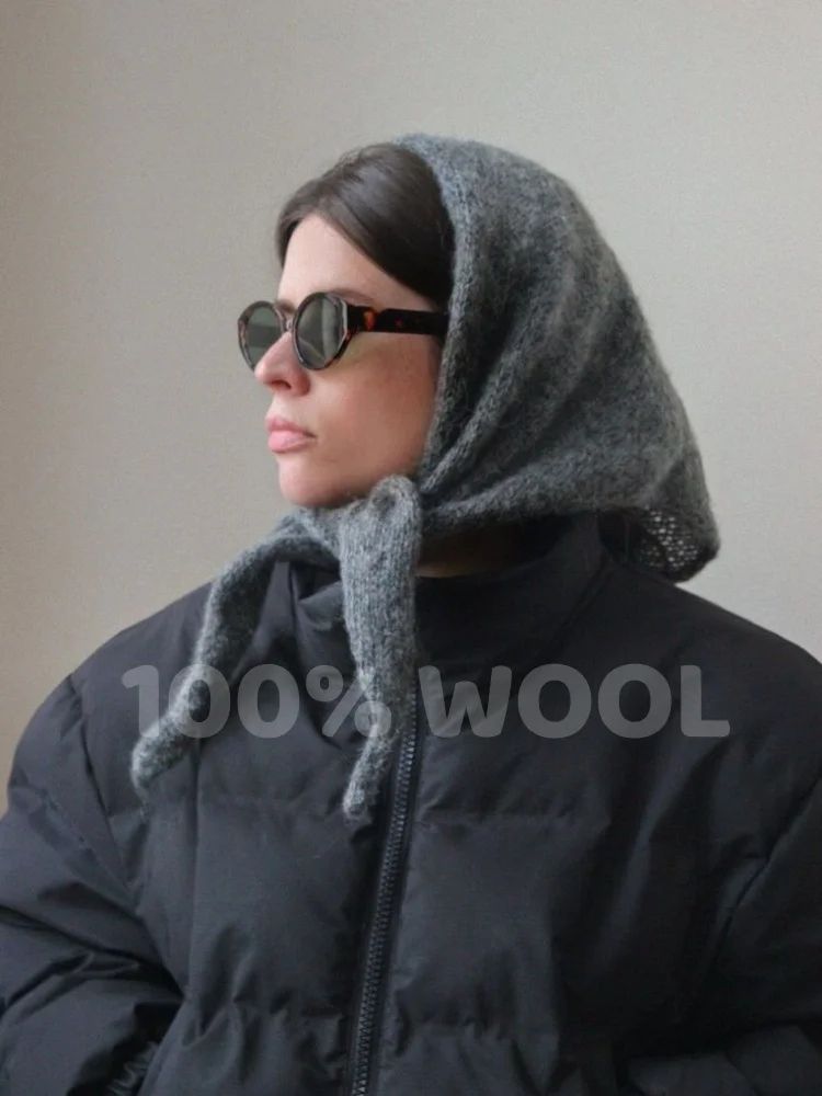 Luxury 100% Wool Winter Shawl For Women Long Warm Cashmere Feel Hijab & Pashmina Wrap db031 04 23.6 X 51.2 In