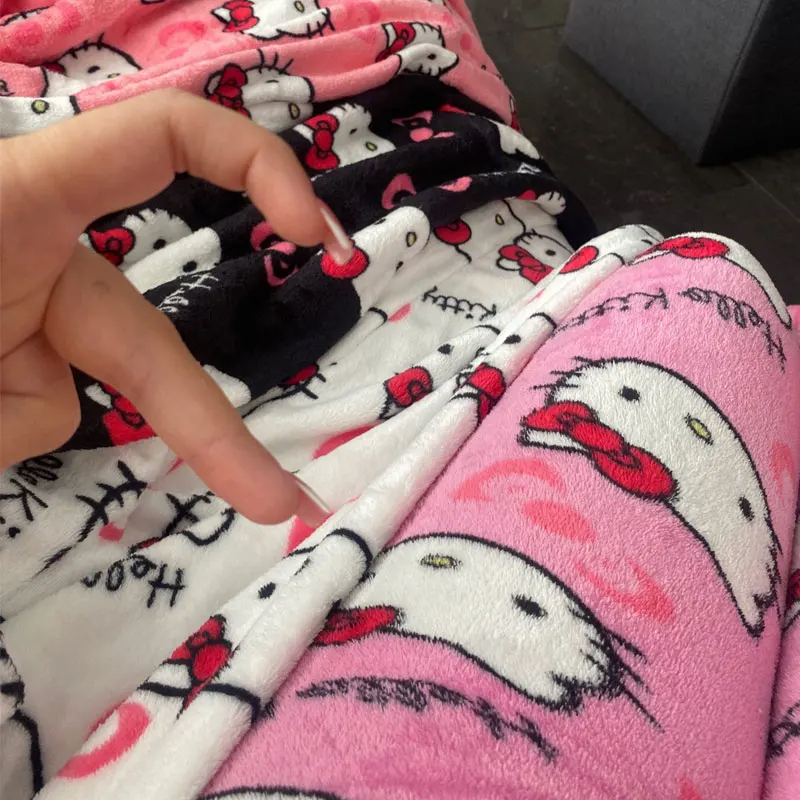 Hello Kitty Pajama Pants For Women Sanrio Anime Cartoon Couple Sleepwear For Home & Leisure black m