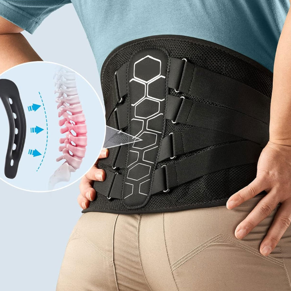 Lightweight Back Brace For Lower Back Pain With Lumbar Pad Adjustable Lumbar Support Belt 2xl