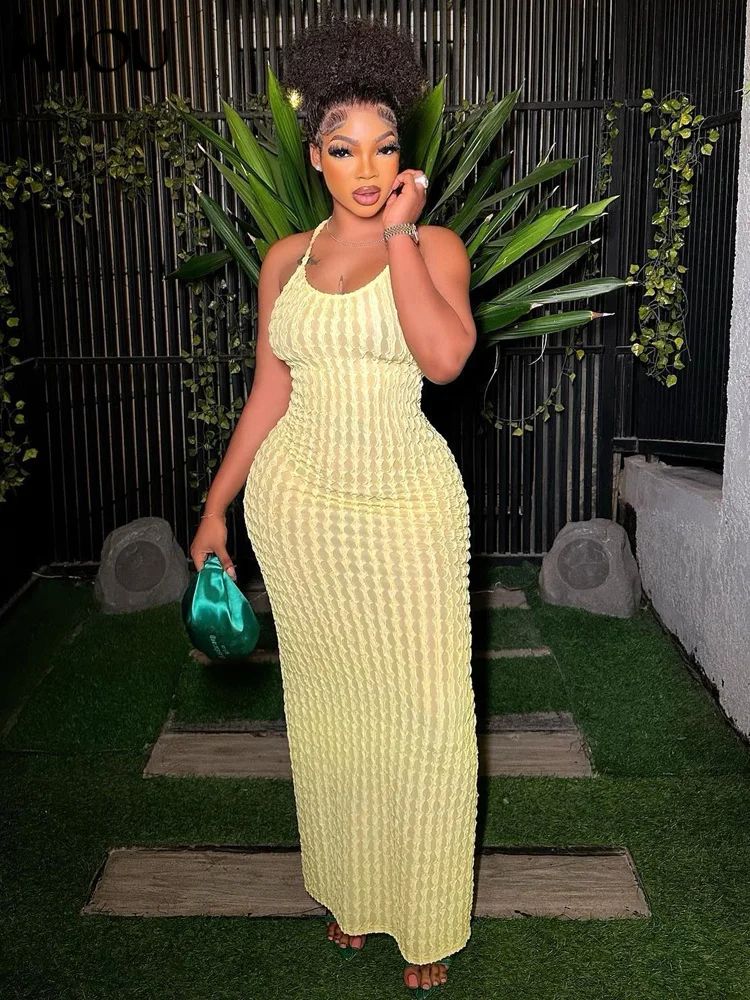 Midnight Sculpt Ruched Backless Bodycon Maxi Dress For Elegant Party Nights coffee m