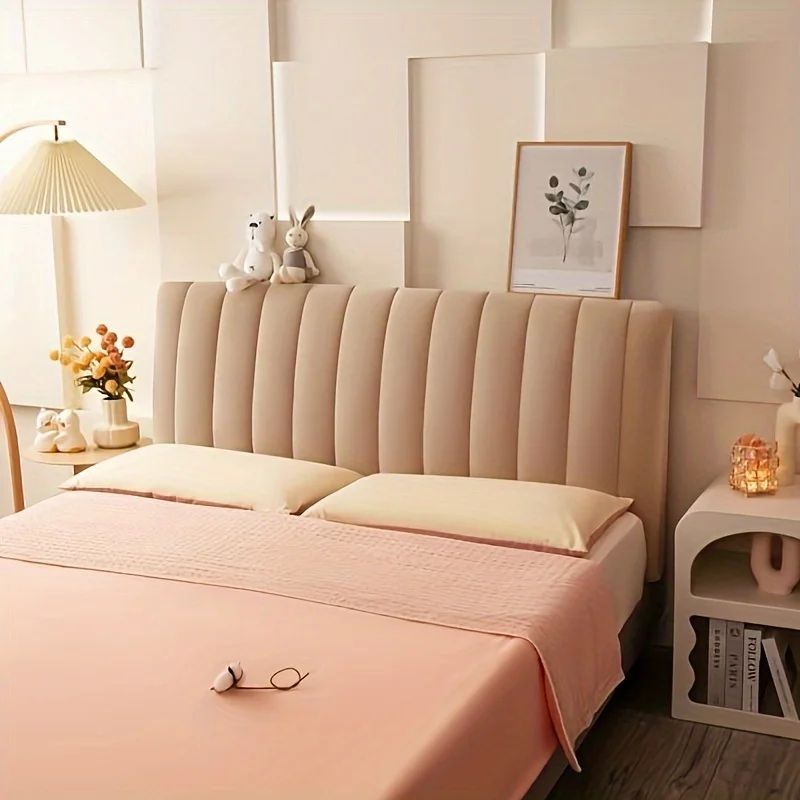 Luxury Velvet Quilted Headboard Cover pink w59.06 H27.56 In