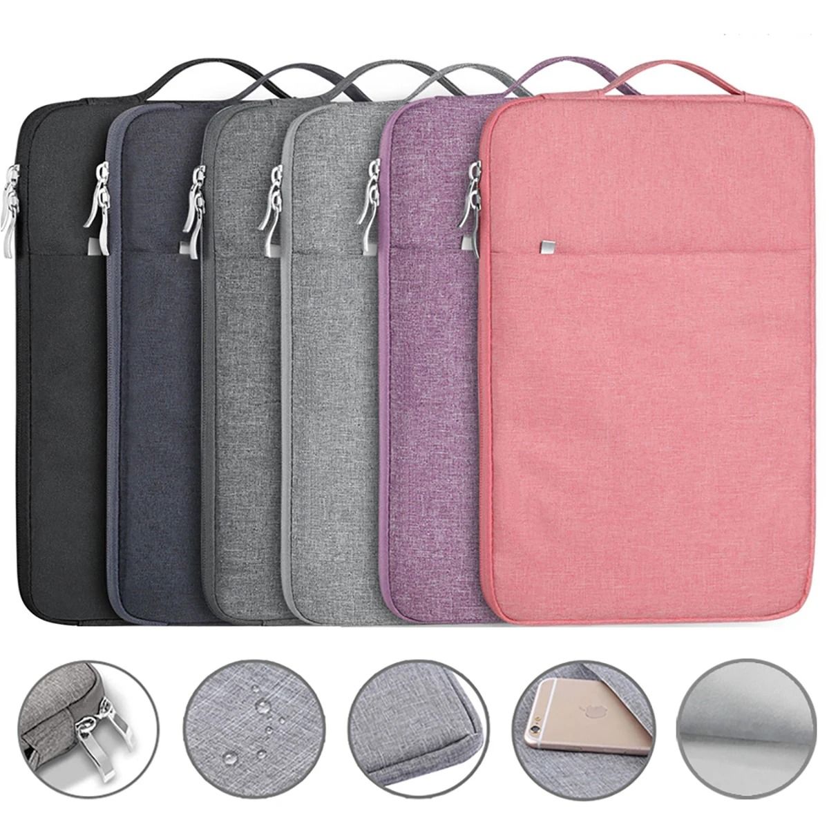 Portable Laptop Sleeve Case Protective Soft Laptop Carrying Bag rose Red 11 12 Inches