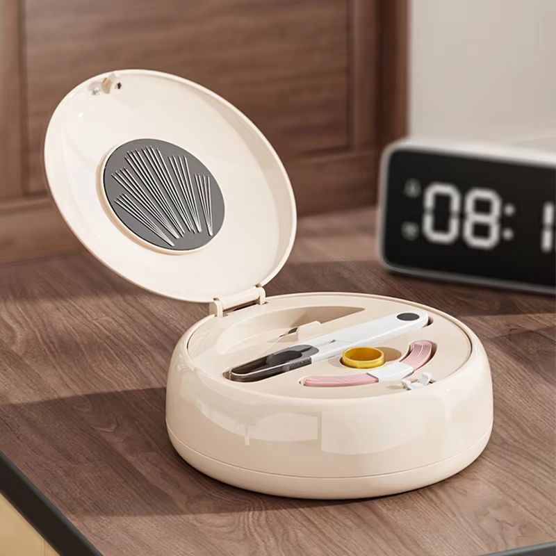 Portable Needle & Thread Storage Box Home Sewing Kit Organizer light Yellow