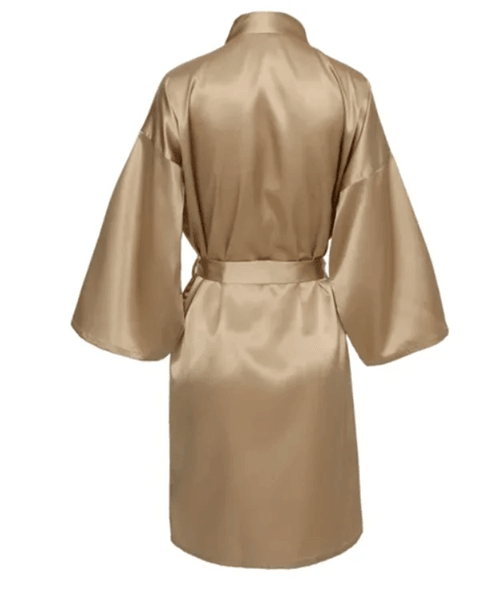 Elegant Satin Night Robe For Women With V Neck And Belted Waist 4 l