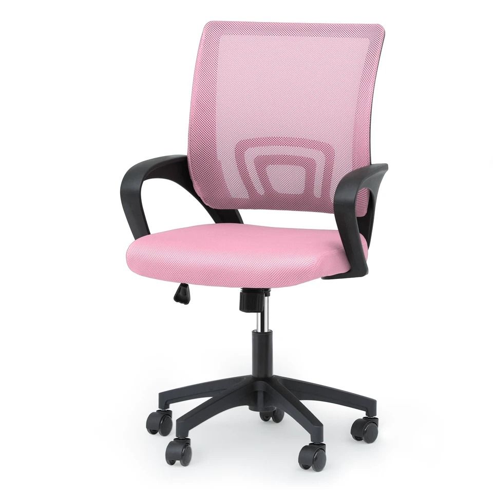Adjustable Height Office Chair, Ergonomic Computer Chair, Padded Seat, Swivel Pink Desk Chair For Office, Gaming Adjustable Height Office Chair, Ergonomic Computer Chair, Padded Seat, Swivel Pink Desk Chair For Office, Gaming