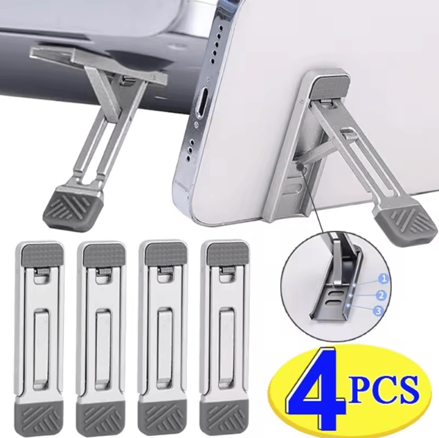 Portable Aluminum Alloy Folding Laptop Stand With 3 Level Height Adjustment a 1pc Metal