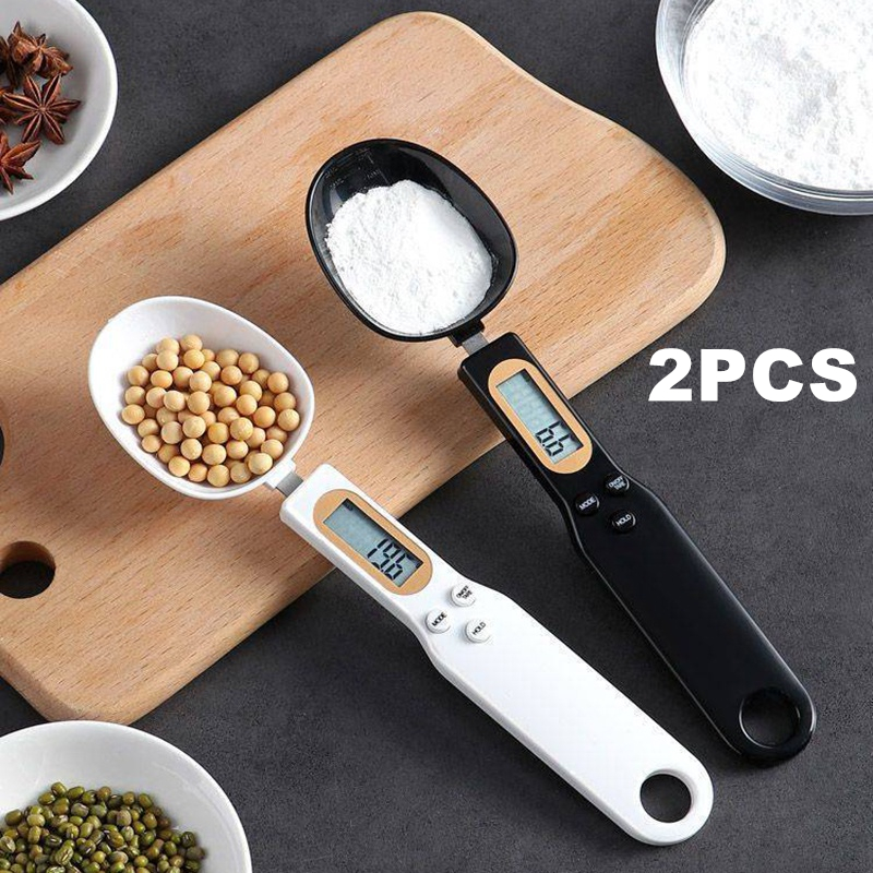 Mini Spoon Scale Digital Kitchen Scale | Electronic LCD Food Scale For Cooking, Flour, Milk, Coffee Powder red