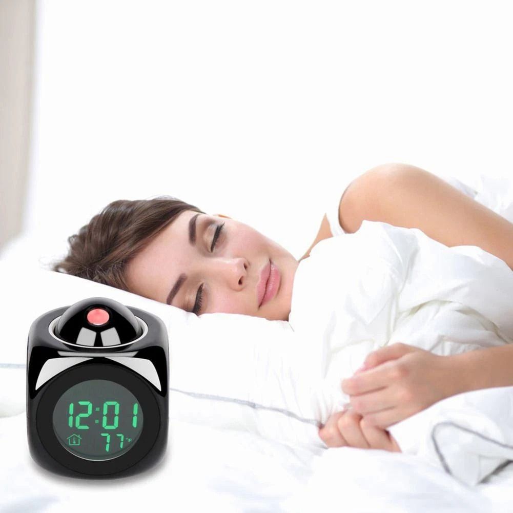 Digital LCD Display Voice Talking Alarm Clock, LED Projection Alarm Clock Weather Snooze USB Digital LCD Display Voice Talking Alarm Clock, LED Projection Alarm Clock Weather Snooze USB