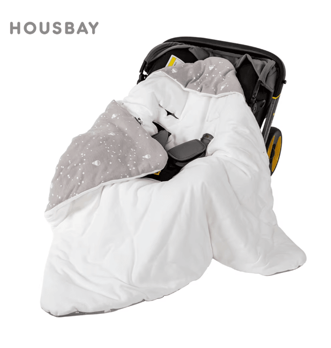 WindCocoon Hooded Baby Wrap Blanket Newborn Car Seat Envelope a 90x90cm
