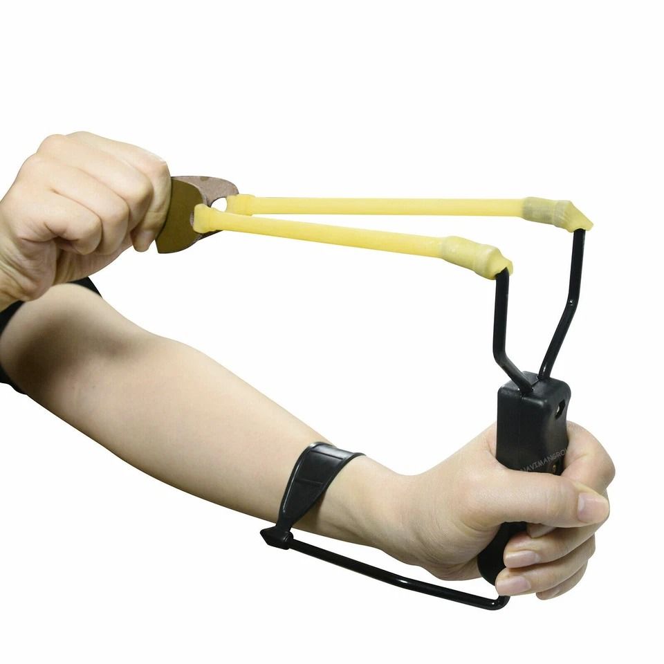 Hunting Sling Shot, HIGH VELOCITY FOLDING WRIST SLINGSHOT, Catapult Powerful Outdoor Sport Shooter Hunting Sling Shot, HIGH VELOCITY FOLDING WRIST SLINGSHOT, Catapult Powerful Outdoor Sport Shooter
