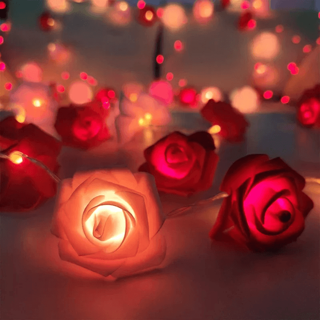 3M LED Rose Fairy Lights For Bedroom Wedding And Garden Decor red Rose