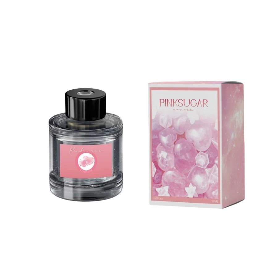 Novora Smart Car Diffuser Waterless Auto Scent Air Freshener With Starry Light pink Sugar 2 Pcs