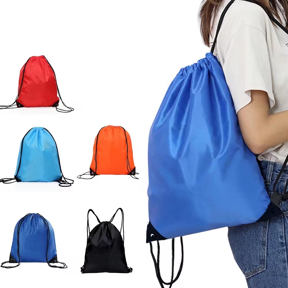 Waterproof Drawstring Gym Bag Multi Use Fitness Backpack For Travel, Yoga, Basketball & Swimming light Blue