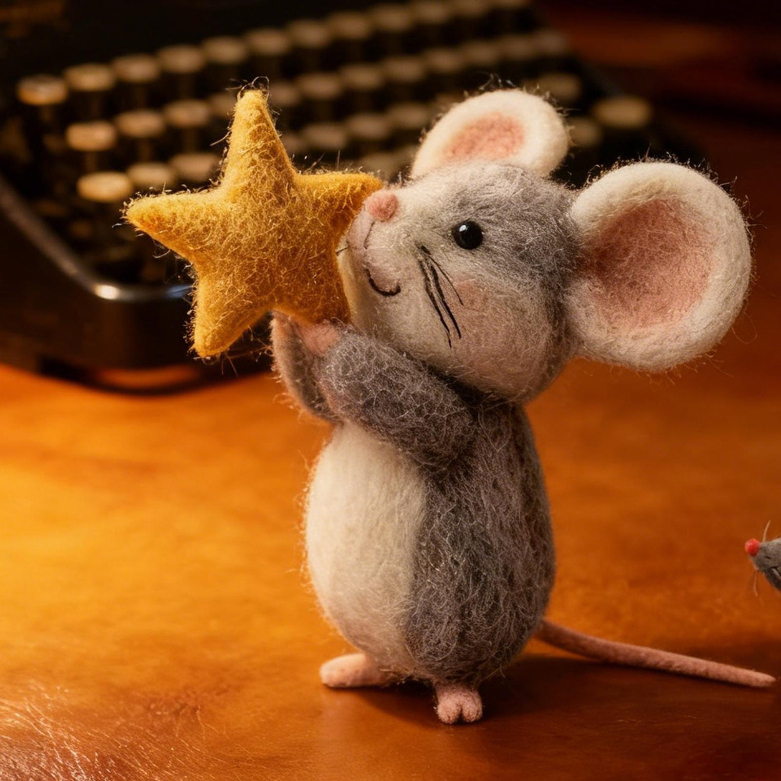 Felt Mice Fashionable Mousee Tabletop Decor For Christmas, Easter, Party Fireplace Mantel, Holiday Home Table c