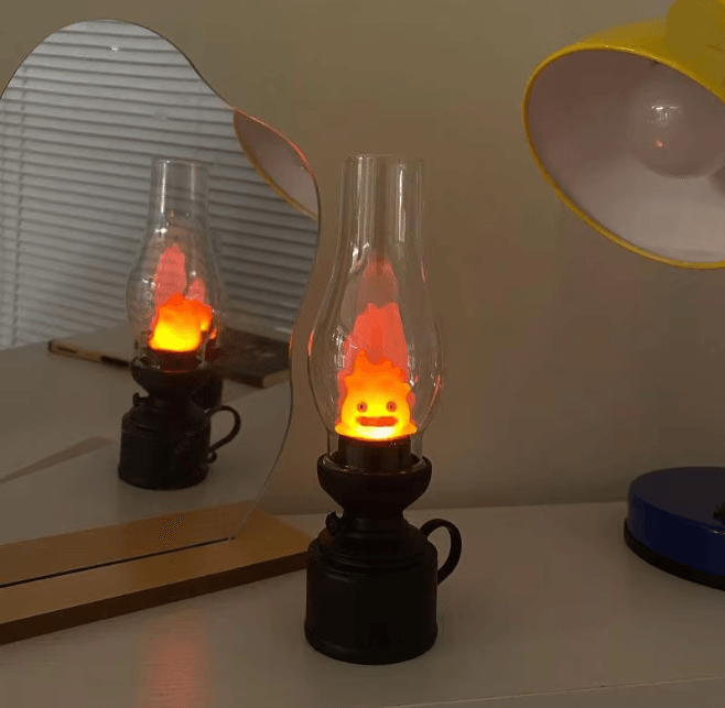 Calcifer Flameless Night Light Retro Anime Decorative Table Lamp a