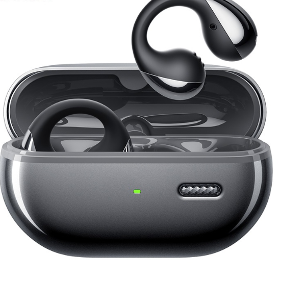 Wireless Open Ear Bluetooth Earbuds Clear Calls & Multipoint Connection black