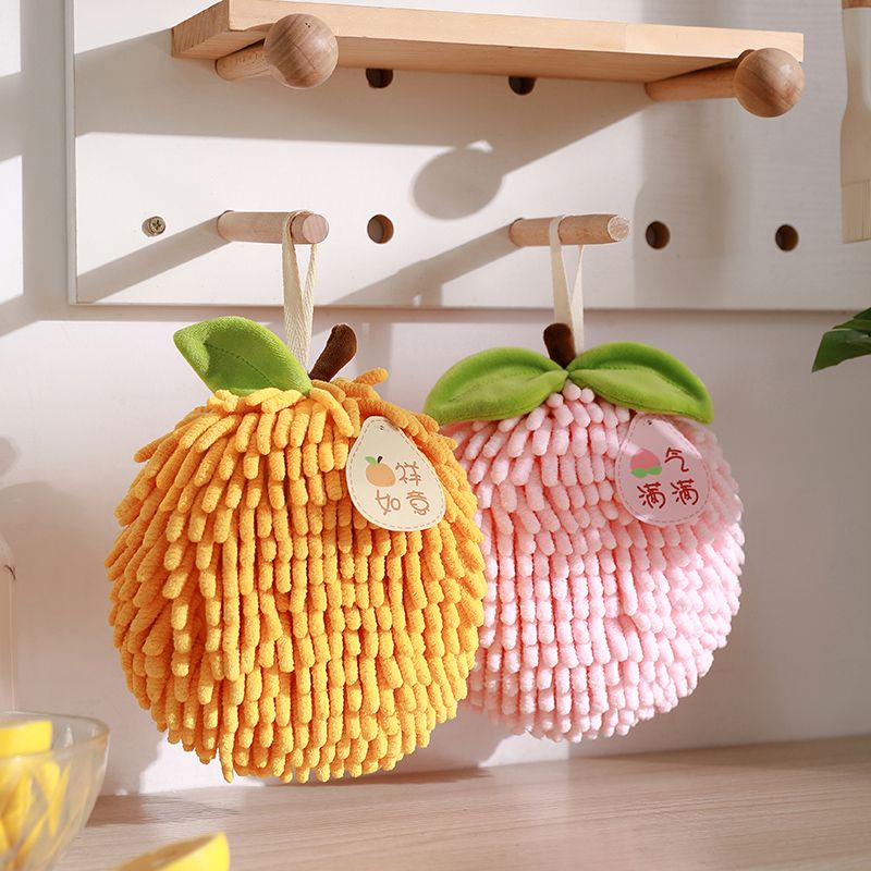 Microfiber Hand Towels With Hanging Loops, Quick Dry, Soft Absorbent For Kitchen Or Bathroom orange
