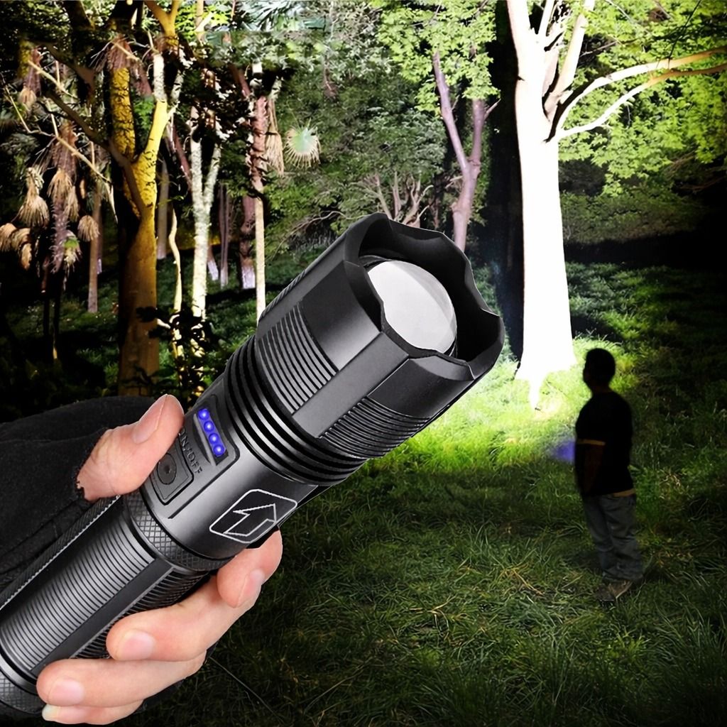 Lumens Tactical Rechargeable LED Flashlight Super Bright Work Light For Outdoor & Emergency Use Lumens Tactical Rechargeable LED Flashlight Super Bright Work Light For Outdoor & Emergency Use
