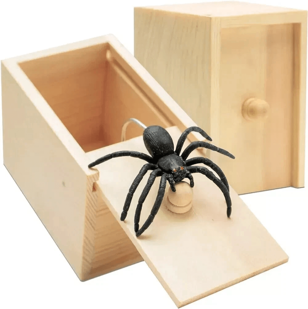 Hidden Case Wooden Prank Spider Scare Box, Joke Gag Trick Toy Hidden Case Wooden Prank Spider Scare Box, Joke Gag Trick Toy