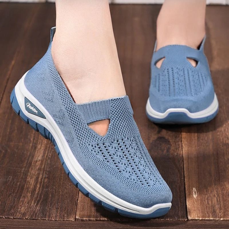 Breathable Mesh Slip On Performance Walking Sneakers black 10