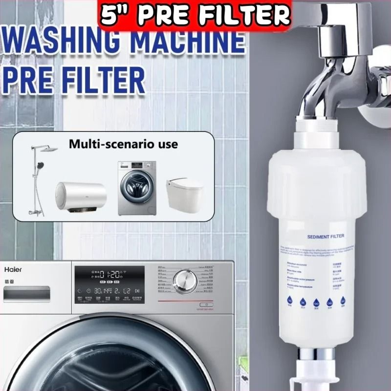 PureFlow 5 Inch Sediment Water Pre Filter For Washing Machine And Shower a