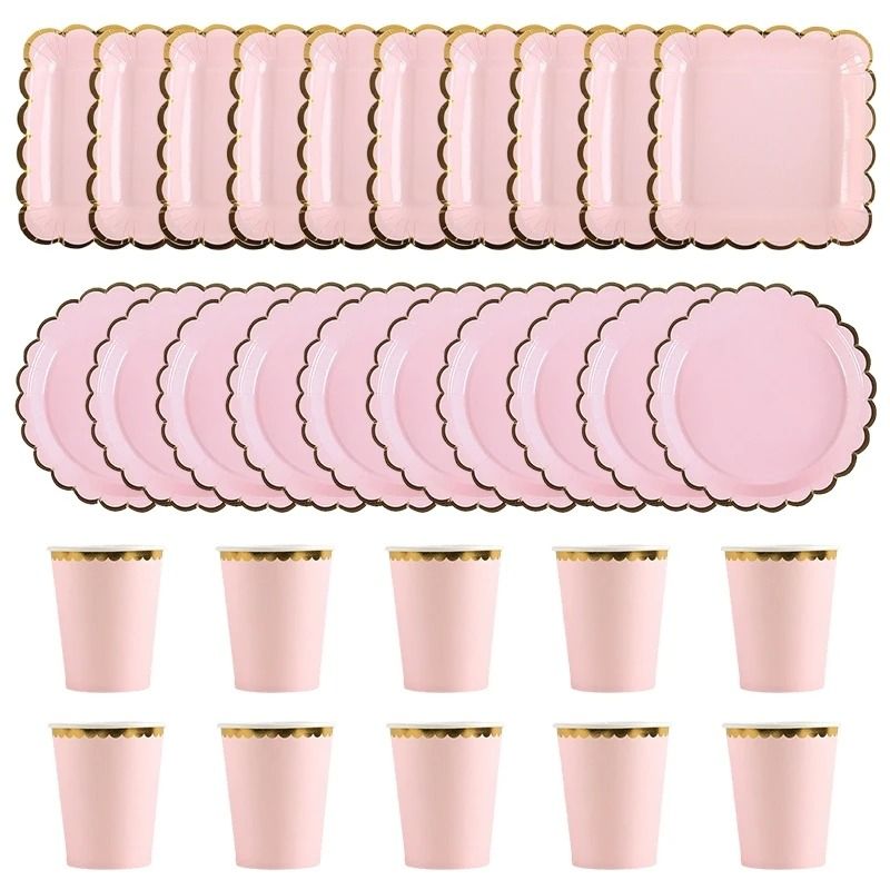 Solid Color Premium Disposable Tableware High Performance Party Supplies For Weddings & Birthdays 10 Pcs Square Green