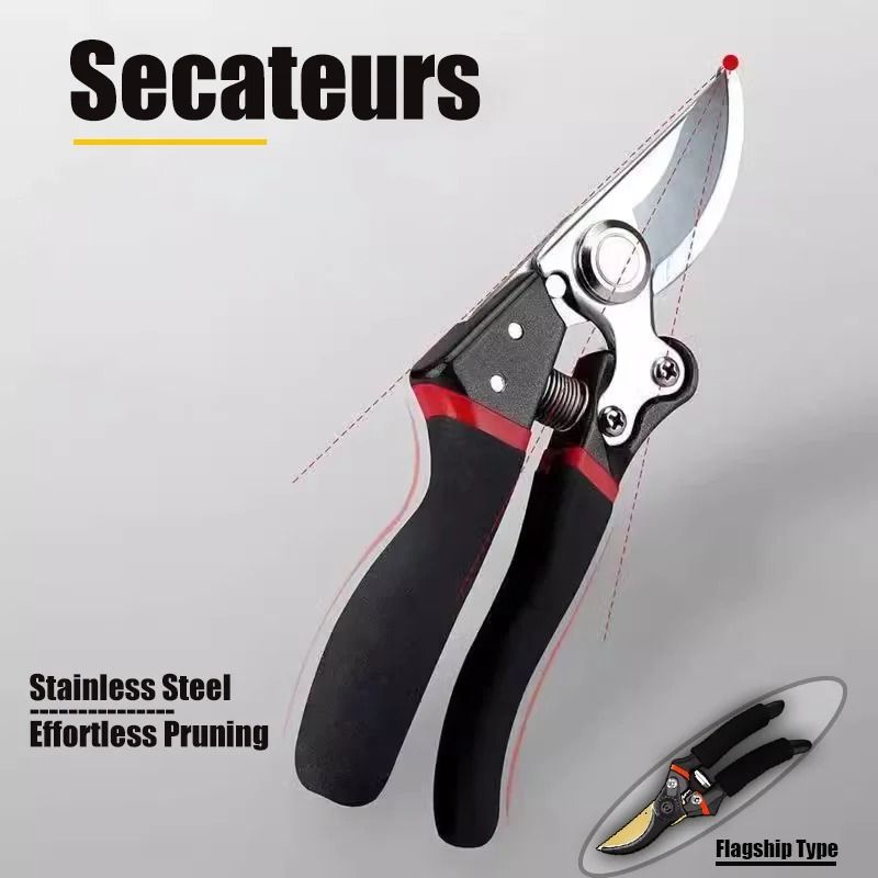 Professional Garden Orchard Shears High Performance Tree Trimmers With SK5 Steel Blades black Gold