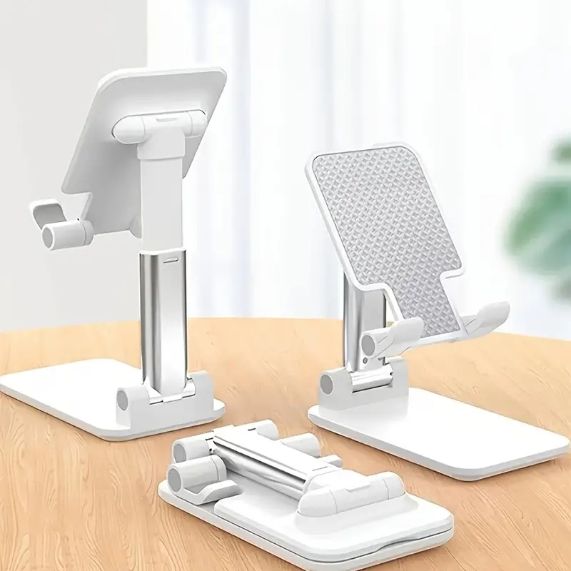 Adjustable Mobile Phone And Tablet Stand Universal Desk Holder For Cell Phones And Tablets white