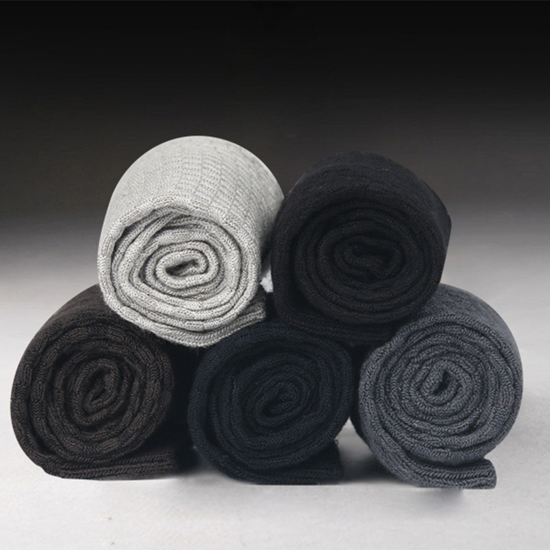 Mens Bamboo Fiber Compression Socks Long Black Business Casual Dress Socks For Comfort & Style 5 Black 5 Navy Blue 40 45